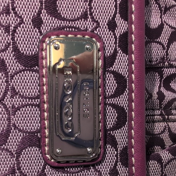 Coach Purple Patterned Women's Bag - Picture 5 of 11